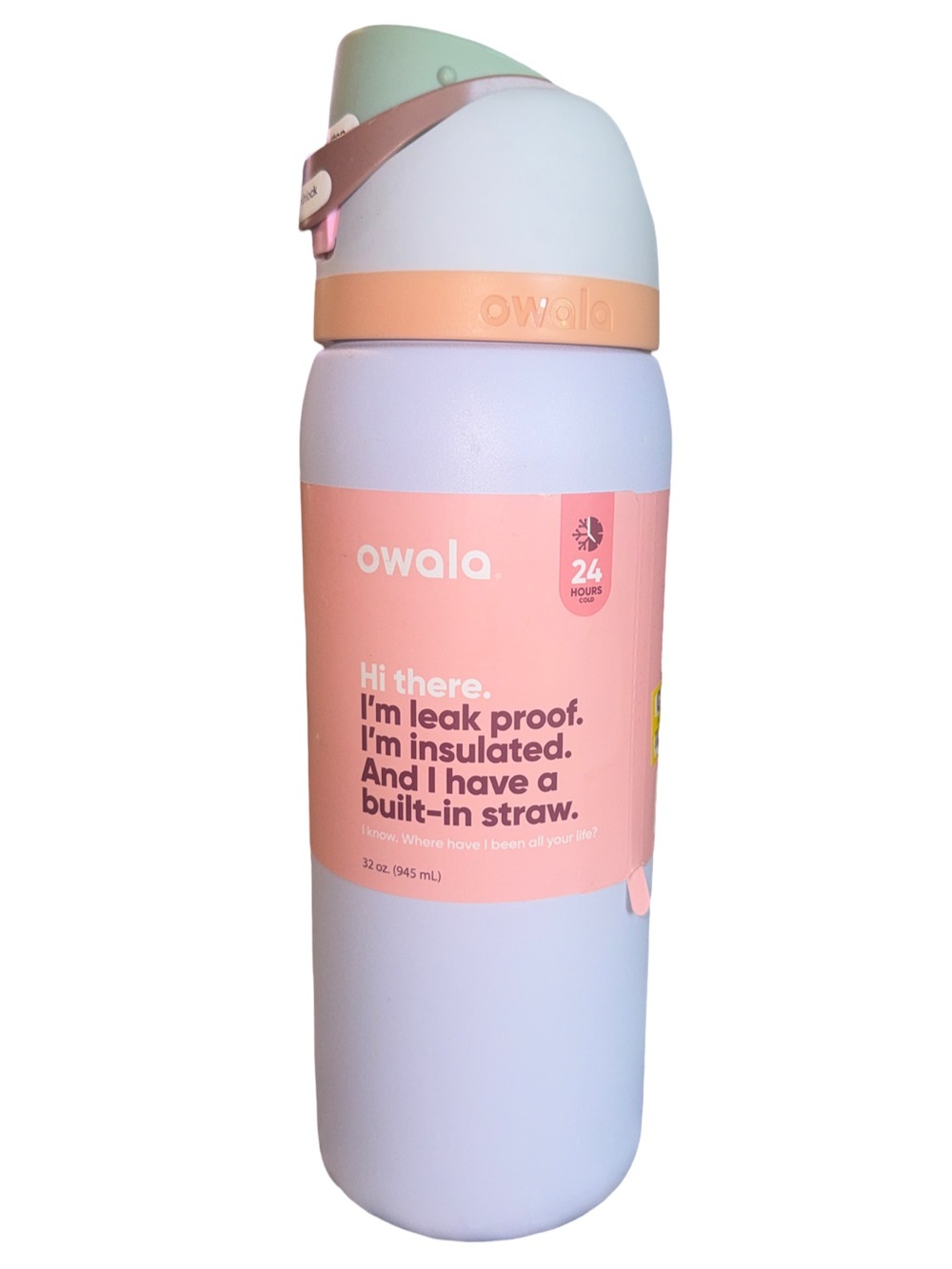 Owala 32oz FreeSip Stainless Steel Water Bottle Periwinkle Twinkle
New with Tag